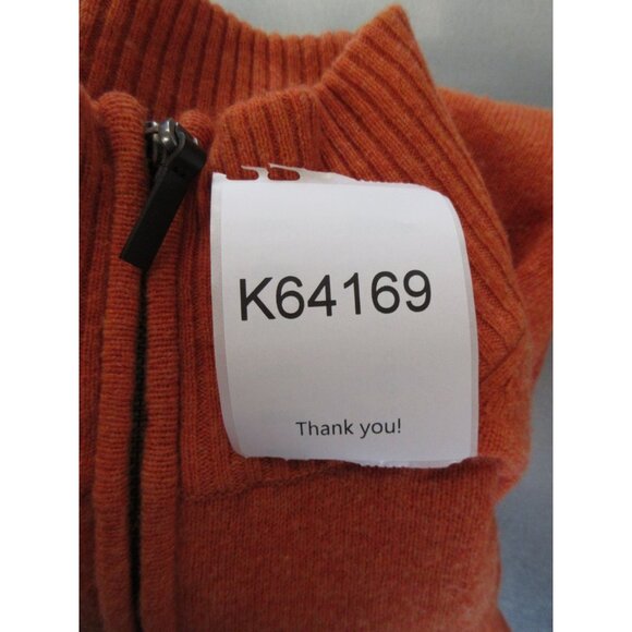 J Crew Sweater Large Lambs Wool 1/4 Zip Pullover Preppy Mock Neck - Picture 9 of 9